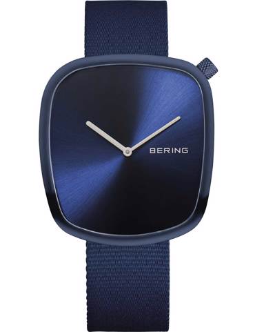 Bering Pebble Ρολόι Μπαταρίας με Μπλε Υφασμάτινο Λουράκι 18040-397
