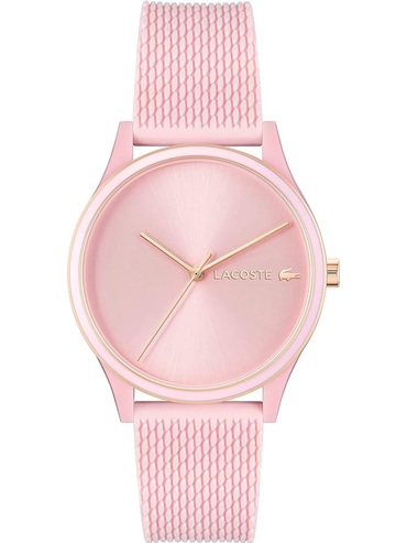 Lacoste Crocodelle Ρολόι Μπαταρίας με Ροζ Καουτσούκ Λουράκι 2001305