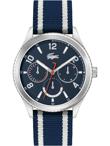 Lacoste Deuce Ρολόι Μπαταρίας με Μπλε Υφασμάτινο Λουράκι 2011290