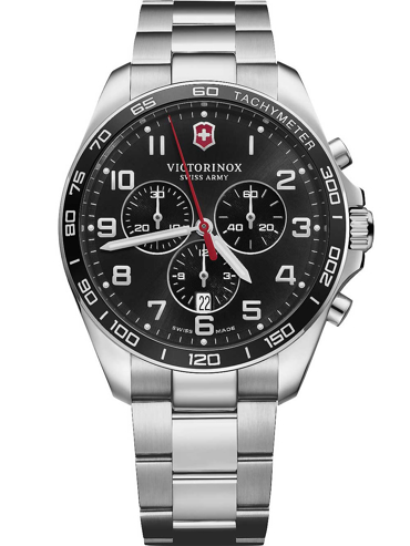 Victorinox Fieldforce Ρολόι Χρονογράφος Μπαταρίας με Ασημί Μεταλλικό Μπρασελέ 241899