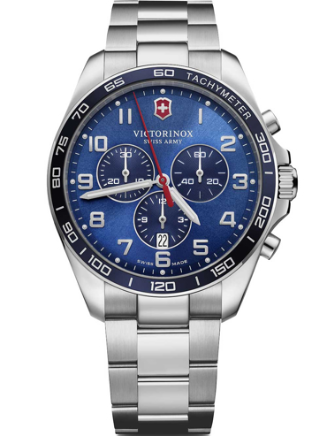 Victorinox Fieldforce Ρολόι Χρονογράφος Μπαταρίας με Ασημί Μεταλλικό Μπρασελέ 241901