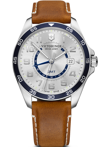 Victorinox Field Force GMT Ρολόι Μπαταρίας με Καφέ Δερμάτινο Λουράκι 241931