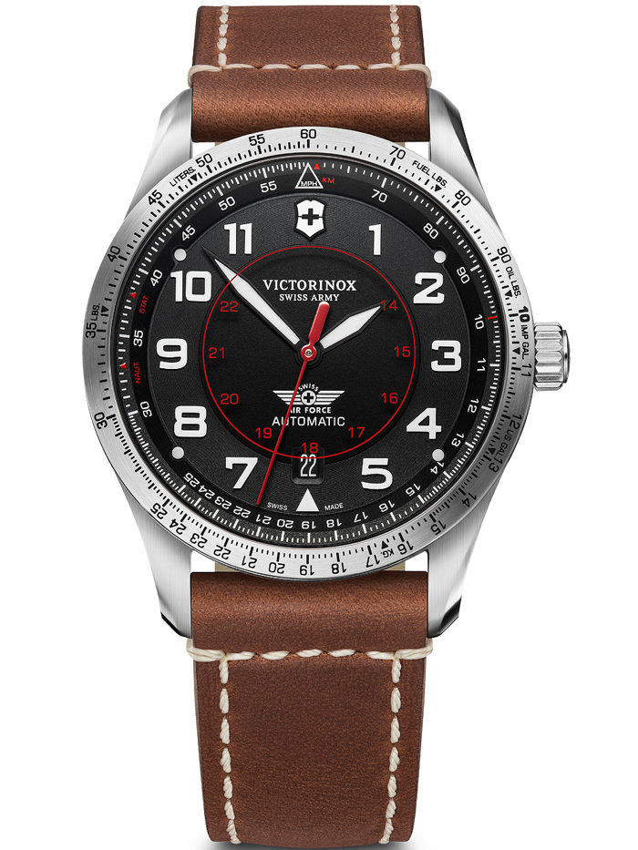 Victorinox Airboss Roloi Aftomato me Kafe Dermatino Louraki 241973