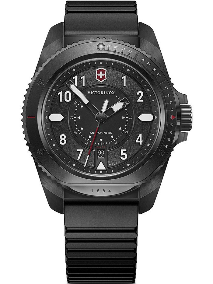 Victorinox Journey 1884 Roloi Batarias me Mavro Kaoutsouk Louraki 241982