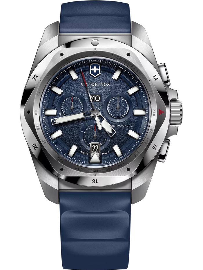 Victorinox Mens Watch I.N.O.X Roloi Xronogafos Batarias me Ble Kaoutsouk Louraki 241984