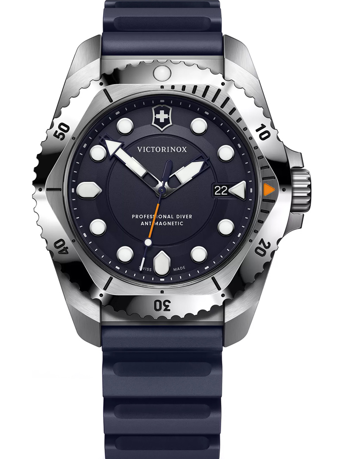 Victorinox Mens Watch Dive Pro Roloi Batarias me Ble Kaoutsouk Louraki 241991