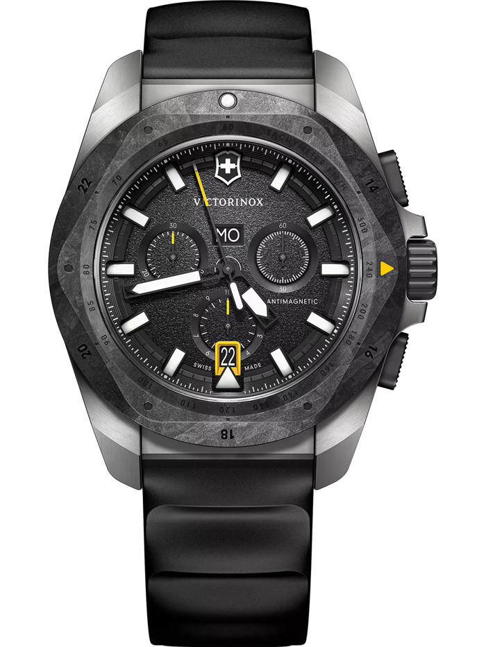 Victorinox Mens Watch I.N.O.X Roloi Xronogafos Batarias me Mavro Kaoutsouk Louraki 242011
