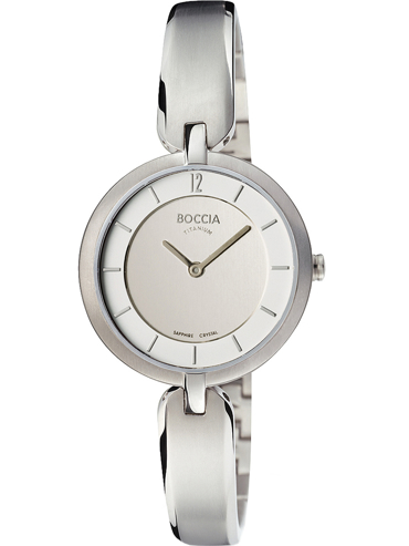 Boccia Titanium Ρολόι Μπαταρίας με Ασημί Μεταλλικό Μπρασελέ 3164-03