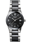 Boccia Ceramic Titanium Roloi Batarias me Mavro / Asimi Keramiko Brasele 3189-02