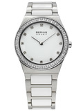 Bering Roloi Batarias me Lefko Keramiko Brasele 32430-754
