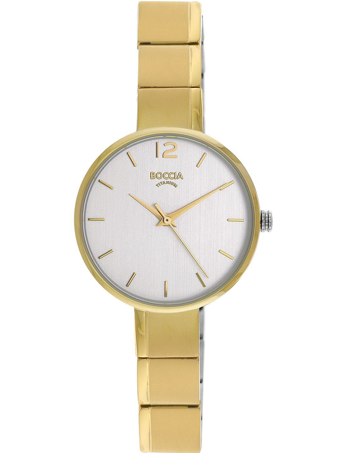 Boccia Roloi Batarias me Xruso Metalliko Brasele 3308-03