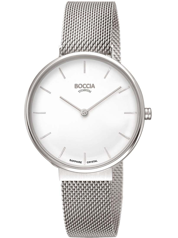 Boccia Titanium Roloi Batarias me Asimi Metalliko Brasele 3327-09
