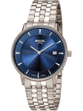 Boccia Titanium Roloi Batarias me Asimi Metalliko Brasele 3607-03
