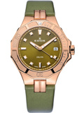 Edox Delfin Diver Roloi Batarias me Prasino Dermatino Louraki 53020-37RC-VR