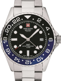 Swiss Alpine Military by Grovana GMT Diver Roloi Batarias me Asimi Metalliko Brasele 7052.1132