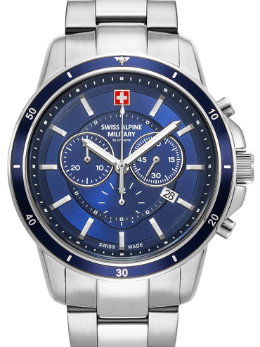 Swiss Alpine Military 7089.9135 Chronograph Mens Watch 44mm 10ATM