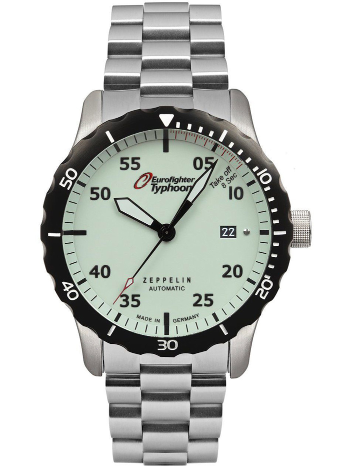 Zeppelin Eurofighter Typhoon Roloi Aftomato me Asimi Metalliko Brasele 7268M-5