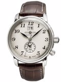 Zeppelin LZ127 Dual-Time Roloi Batarias me Kafe Dermatino Louraki 7644-5