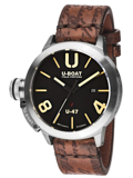 U-Boat Classico U-47 Roloi Aftomato me Kafe Dermatino Louraki 8105