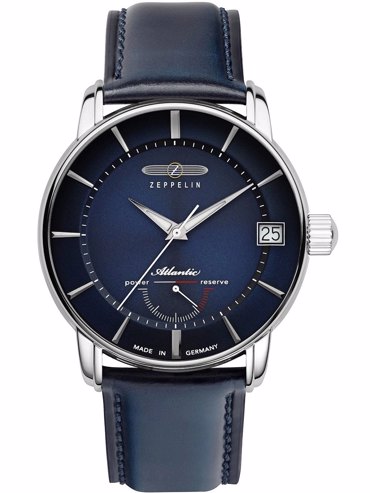 Zeppelin Atlatnic Limited Edition Powerreserve Ρολόι Αυτόματο με Μπλε Δερμάτινο Λουράκι 8416-3