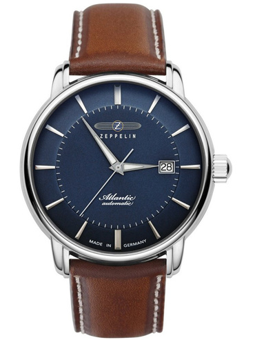 Zeppelin Atlantic Ρολόι Αυτόματο με Καφέ Δερμάτινο Λουράκι 8452-3