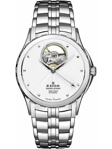 Edox Grand Ocean Ρολόι Αυτόματο με Ασημί Μεταλλικό Μπρασελέ 85013-3-AIN Edox Grand Ocean Ρολόι Αυτόματο με Ασημί Μεταλλικό Μπρασελέ 85013-3-AIN