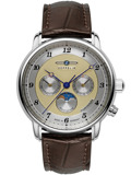 Zeppelin 8536-5 Mens Watch Friedrichshafen Moon Phase 40mm 5ATM