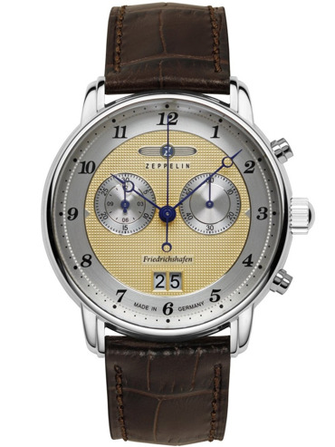 Zeppelin 8584-5 Mens Watch Friedrichshafen Chronograph 40mm 5ATM