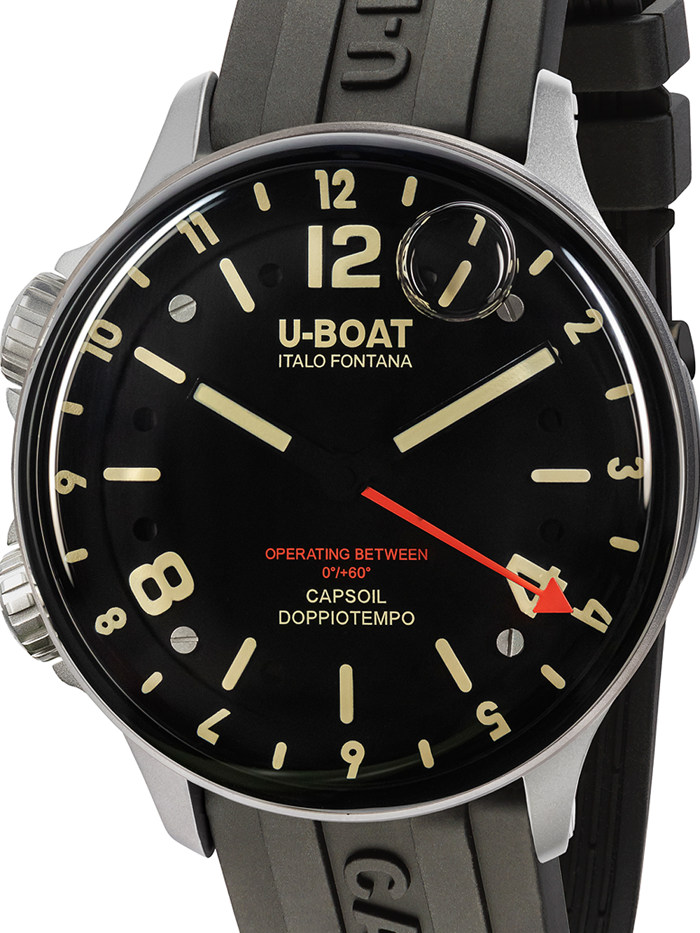 U-Boat Capsoil Qs. Doppiotempo SS Roloi Batarias me Mavro Kaoutsouk Louraki 8769