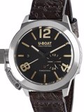 U-Boat Classico Tungsteno Roloi Aftomato me Kafe Dermatino Louraki 8893