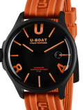 U-Boat Darkmoon Orange IPB Roloi Batarias me Portokali Kaoutsouk Louraki 9538