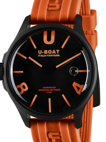 U-Boat Darkmoon Orange IPB Ρολόι Μπαταρίας με Πορτοκαλί Καουτσούκ Λουράκι 9538
