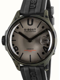 U-Boat Darkmoon Grey Camouflage Roloi Batarias me Mavro Kaoutsouk Louraki 9550