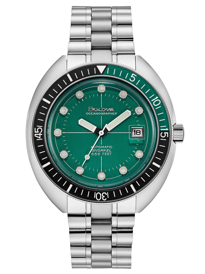 Bulova Archive Series Oceanographer Diver Roloi Aftomato me Asimi Metalliko Brasele 96B322
