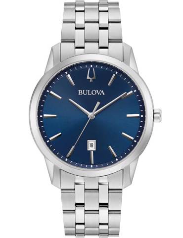 Bulova Sutton Ρολόι Μπαταρίας με Ασημί Μεταλλικό Μπρασελέ 96B338