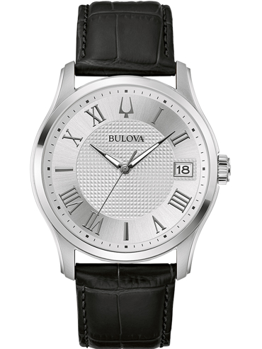 Bulova Wilton Ρολόι Μπαταρίας με Μαύρο Δερμάτινο Λουράκι 96B388