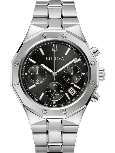 Bulova Misc Classic Ρολόι Χρονογράφος Μπαταρίας με Ασημί Μεταλλικό Μπρασελέ 96B410