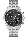 Bulova Sutton Roloi Xronogafos Batarias me Asimi Metalliko Brasele 96B412