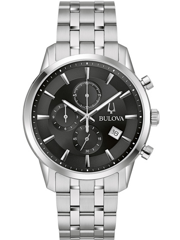 Bulova Sutton Ρολόι Χρονογράφος Μπαταρίας με Ασημί Μεταλλικό Μπρασελέ 96B412