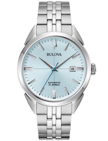 Bulova Sutton Ρολόι Αυτόματο με Ασημί Μεταλλικό Μπρασελέ 96B423