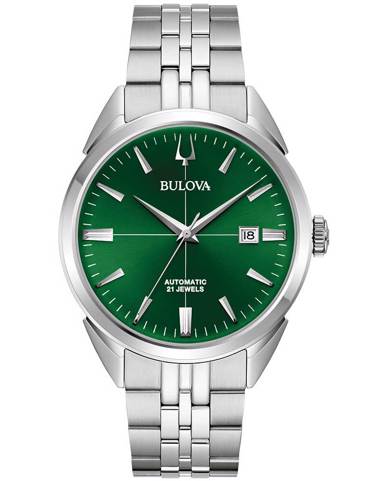 Bulova Sutton Ρολόι Αυτόματο με Ασημί Μεταλλικό Μπρασελέ 96B424