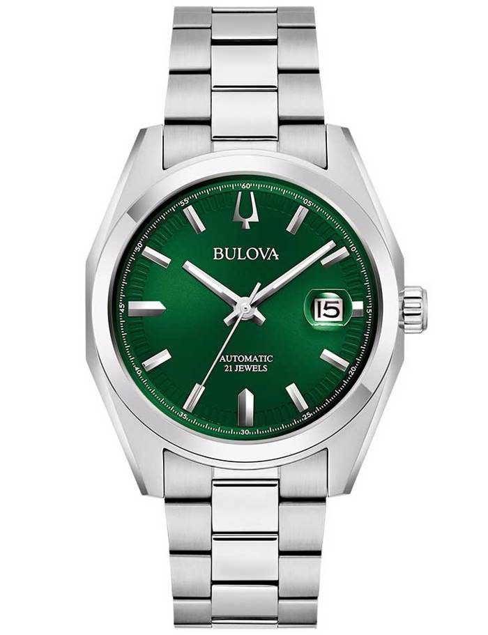 Bulova Surveyor Roloi Aftomato me Asimi Metalliko Brasele 96B429