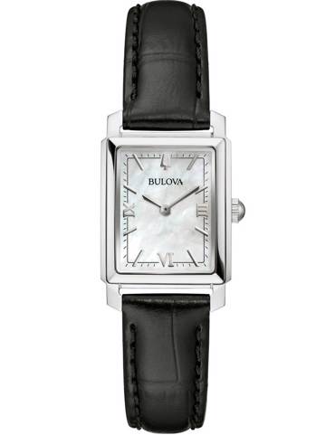 Bulova Sutton Ρολόι Μπαταρίας με Μαύρο Δερμάτινο Λουράκι 96L330