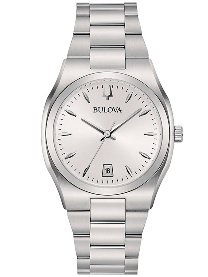 Bulova Surveyor Roloi Batarias me Asimi Metalliko Brasele 96M156