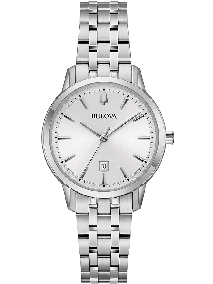 Bulova Classic Roloi Batarias me Asimi Metalliko Brasele 96M165