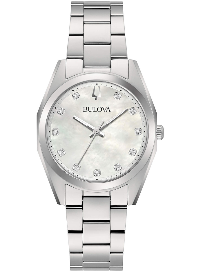 Bulova Surveyor Diamond Roloi Batarias me Asimi Metalliko Brasele 96P228