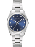 Bulova Surveyor diamond Roloi Batarias me Asimi Metalliko Brasele 96P229