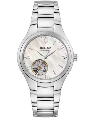 Bulova Sutton Ρολόι Αυτόματο με Ασημί Μεταλλικό Μπρασελέ 96P247