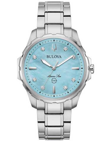 Bulova Marine Star Ρολόι Μπαταρίας με Ασημί Μεταλλικό Μπρασελέ 96P248