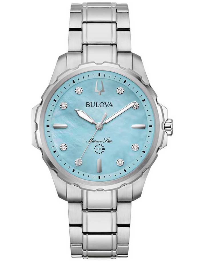 Bulova Marine Star Roloi Batarias me Asimi Metalliko Brasele 96P248